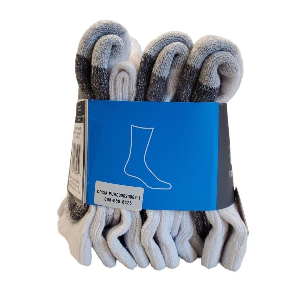 Boys Athletic Socks Fruit of the Loom Socks Crew Socks Moisture Wicking Socks - Picture 7 of 8